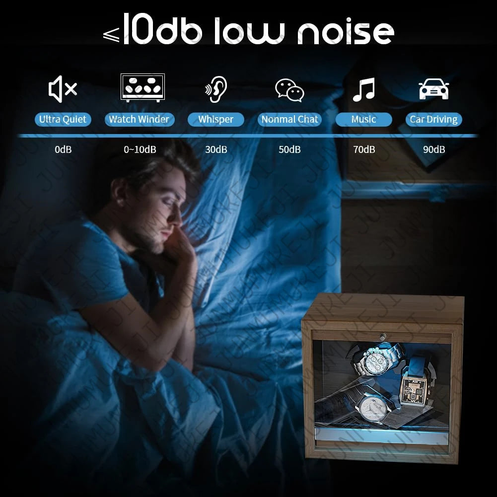 Coffre Fort Montre Bois Noyer LED Welcome