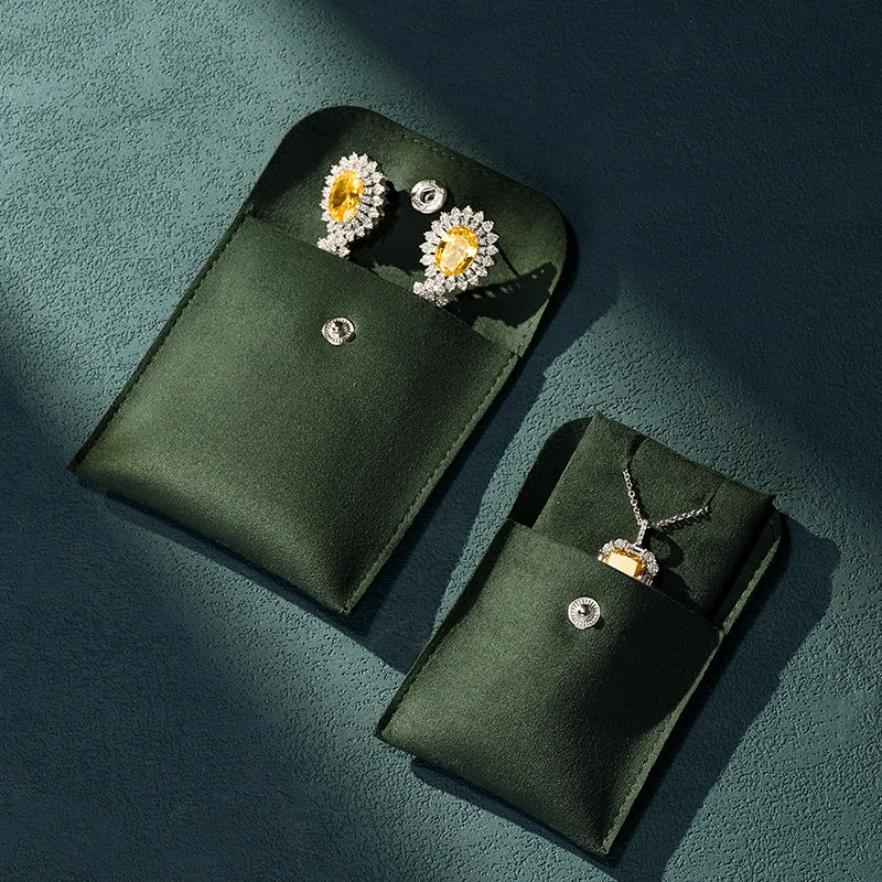 Pochette Bijoux Velours Cadeau Mariage Élégante