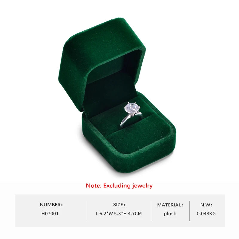 Boîte Bijoux Velours Vert Pierre Précieuse