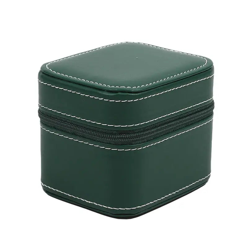 Boite Montre Cuir Voyage Compact 10x8cm