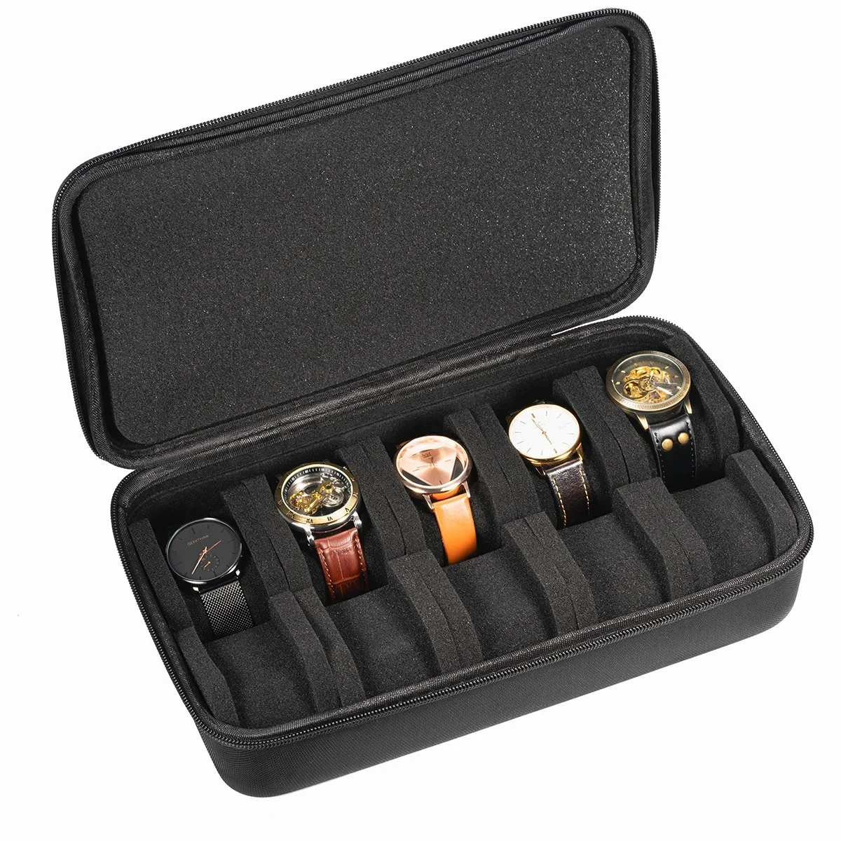 Boîte Montre Cuir Voyage Nylon Étanche