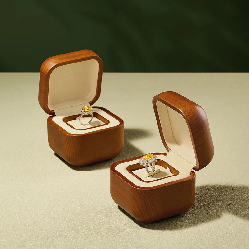 Boite Bijoux Bois Mariage Fiancailles Coffret Cadeau