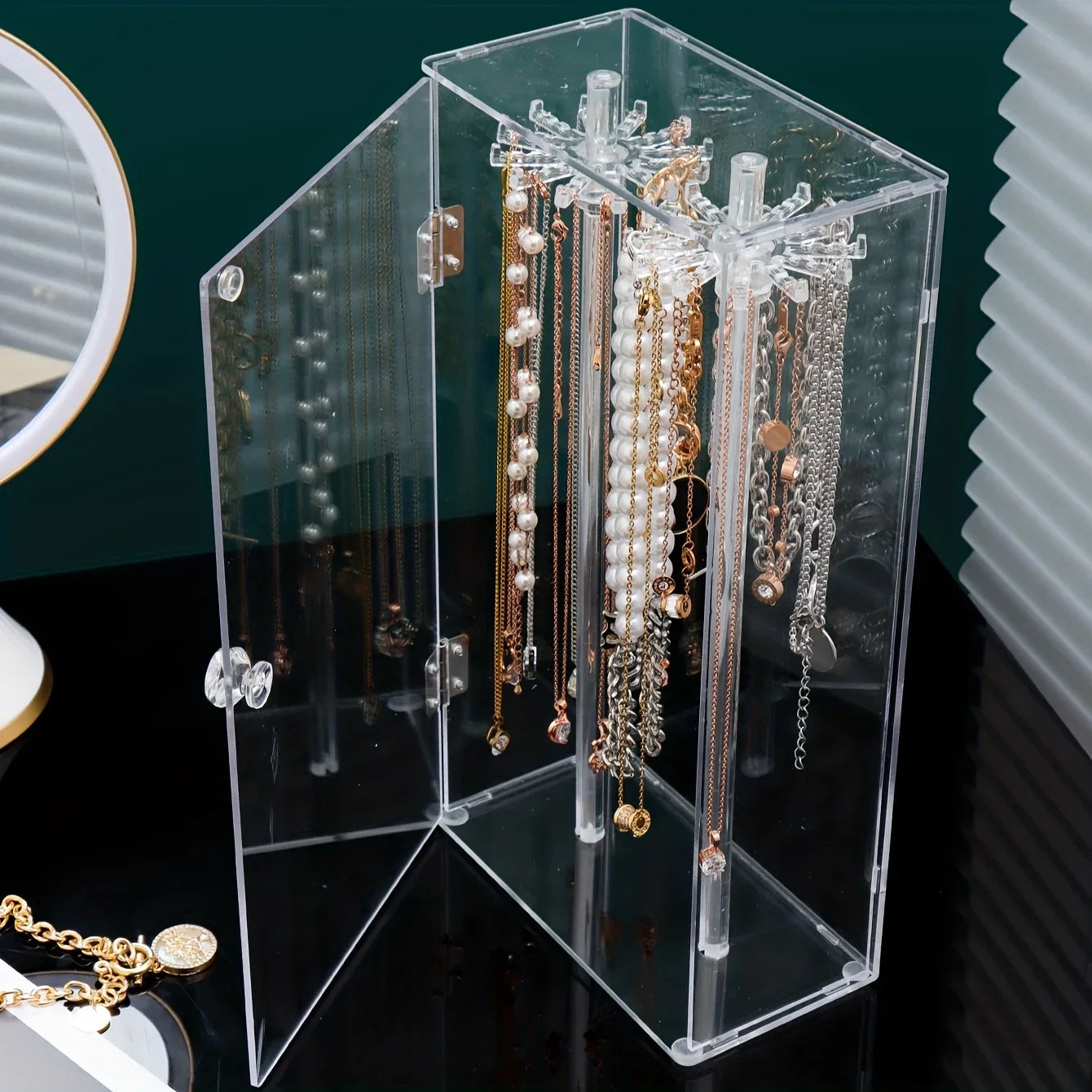 Présentoir Collier Plastique Transparent Pendentifs