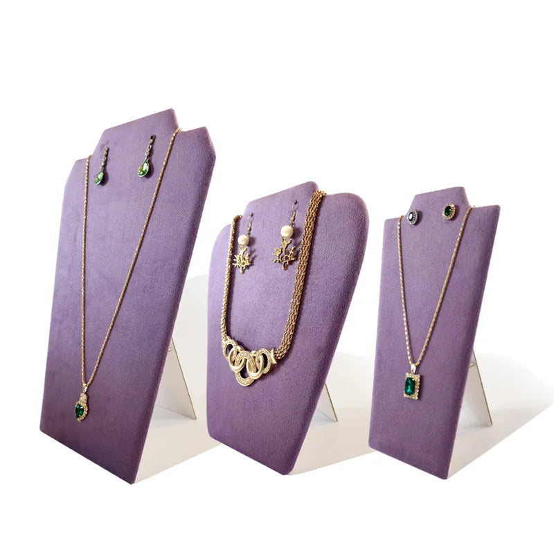 Présentoir Collier Velours Plat Multicolore