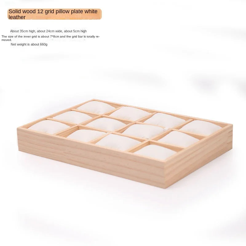 Présentoir Montre Bois Massif 12 Coussins