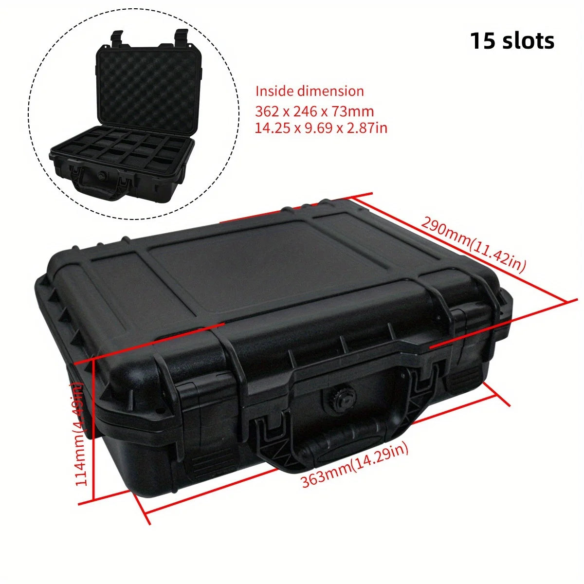Mallette Bijoux Plastique Étanche 8 15 Emplacements