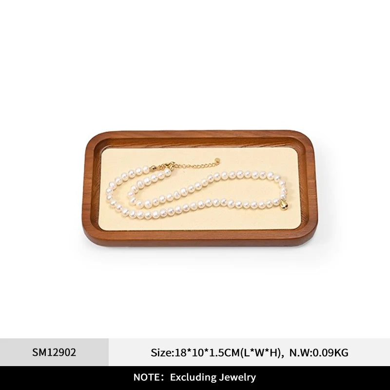 Présentoir Bijoux Bois Beige Collier Multifonctions