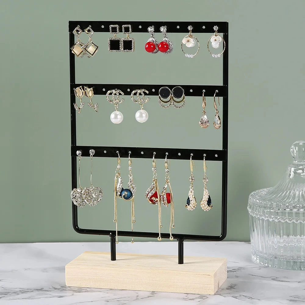 Présentoir Boucles d'Oreilles Métal Grille Vitrine