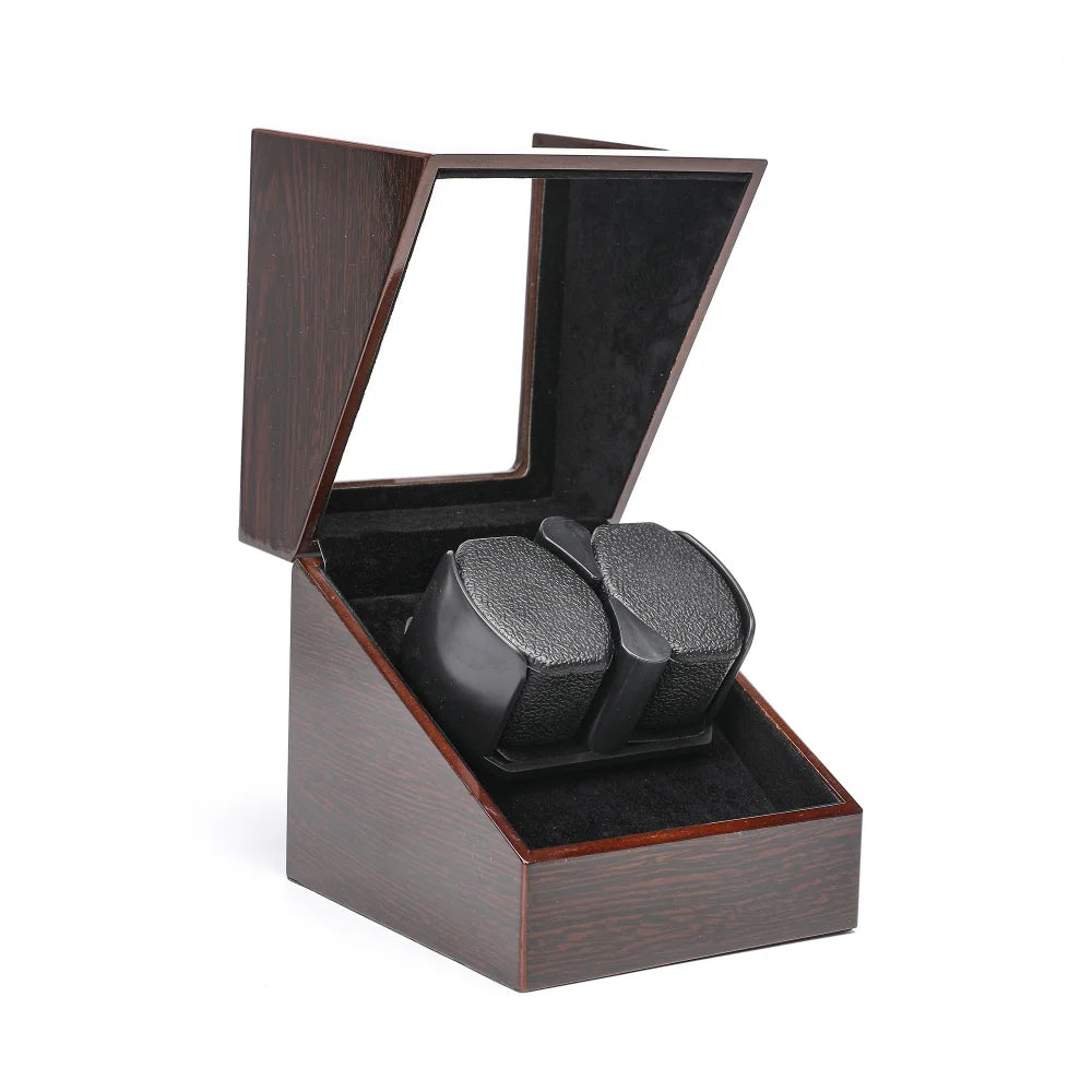 Remontoir Montre Bois Batterie Verre Vitrine