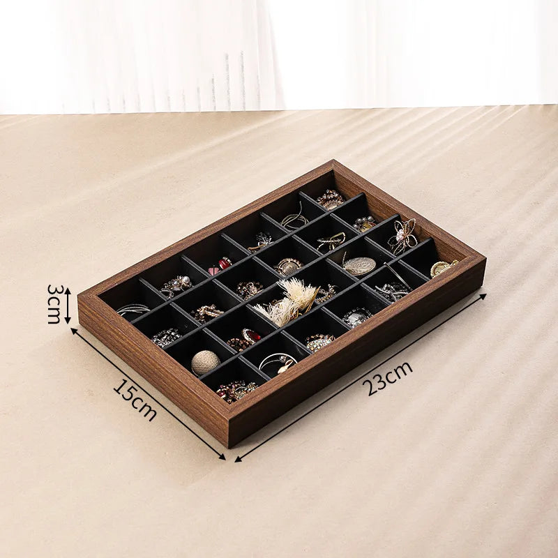 Plateau Bijoux Bois Noyer Flanelle Mixte