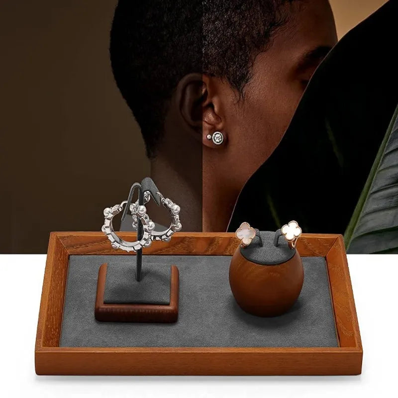 Plateau Présentoir Bijoux Bois Massif Modulable