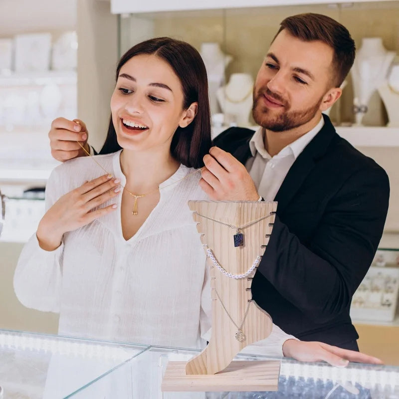 Présentoir bracelet cheville bois