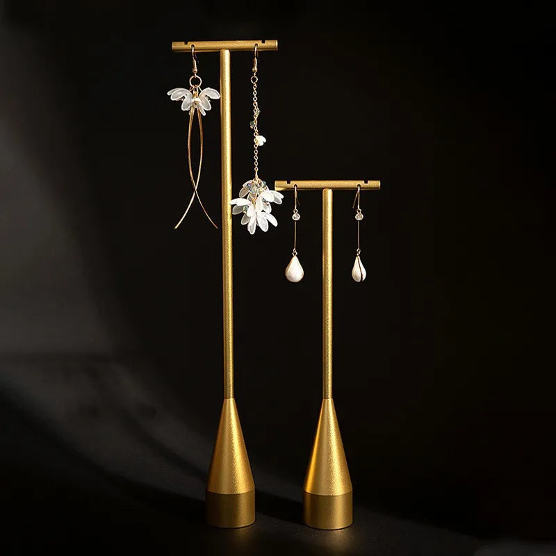 Présentoir Bijoux Métal Doré Élégant