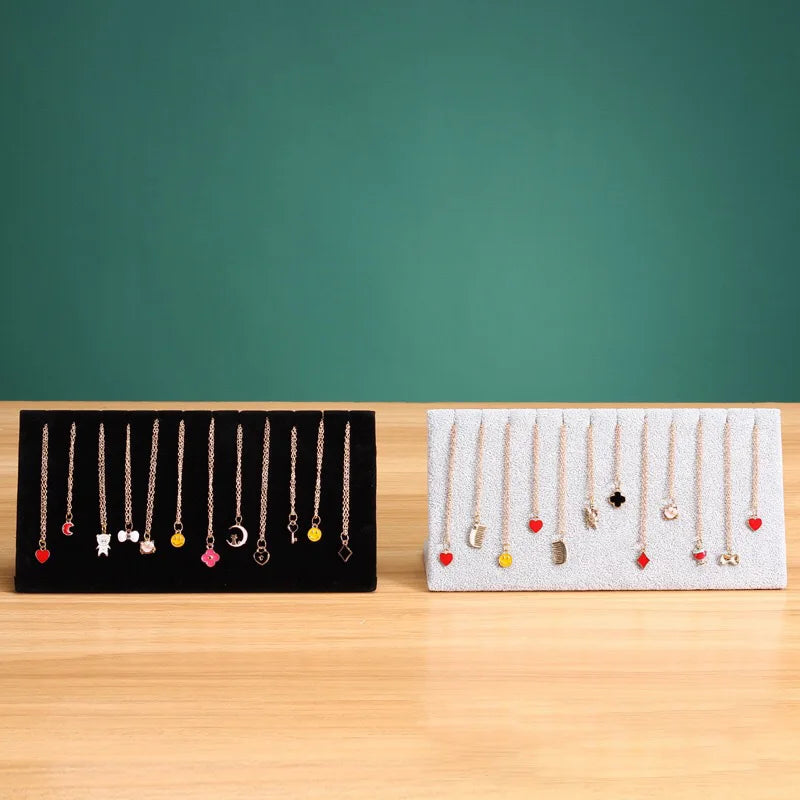 Présentoir Collier Velours Chevalet Incliné