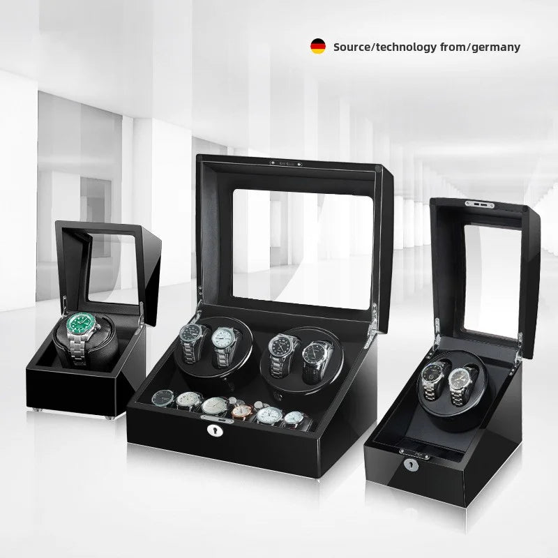 Mallette Bijoux Cuir Remontoir Montre 4+6 Rotatif