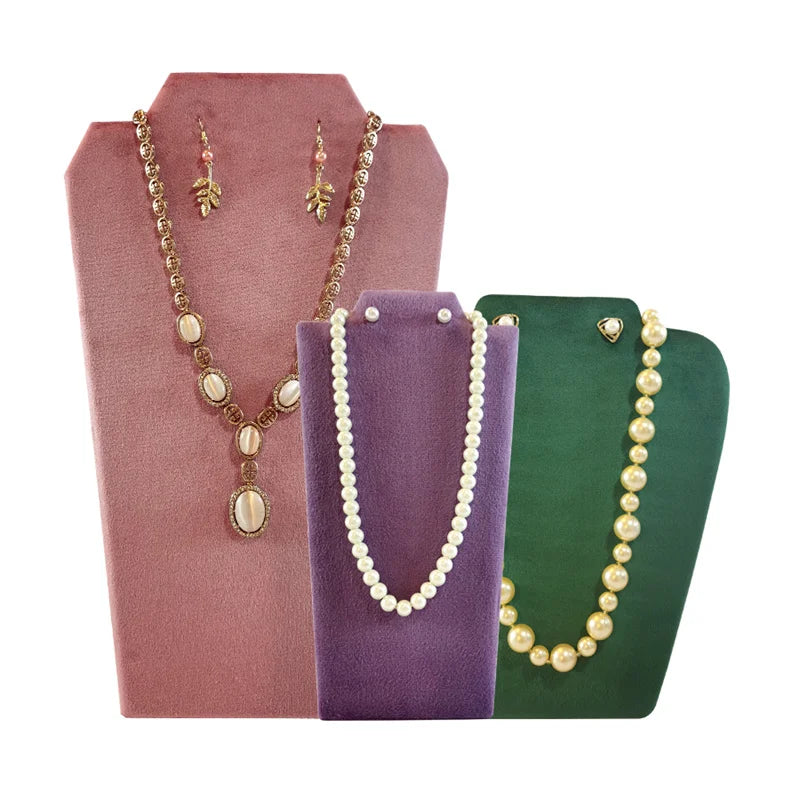 Présentoir Collier Velours Plat Multicolore