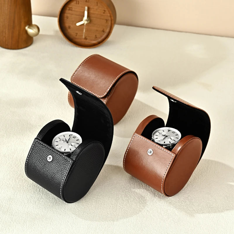 Étui Montre Cuir Voyage Homme