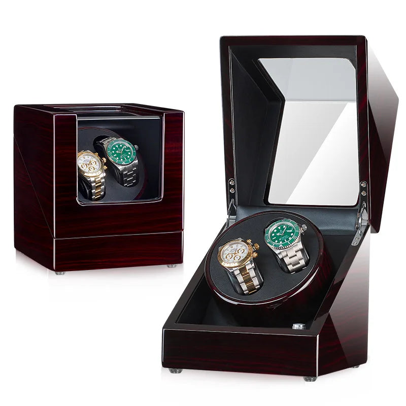 Mallette Bijoux Cuir Remontoir Montre 4+6 Rotatif