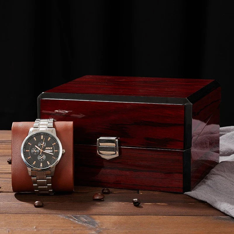 Coffret Présentation Bois Laqué Piano Noir Luxe