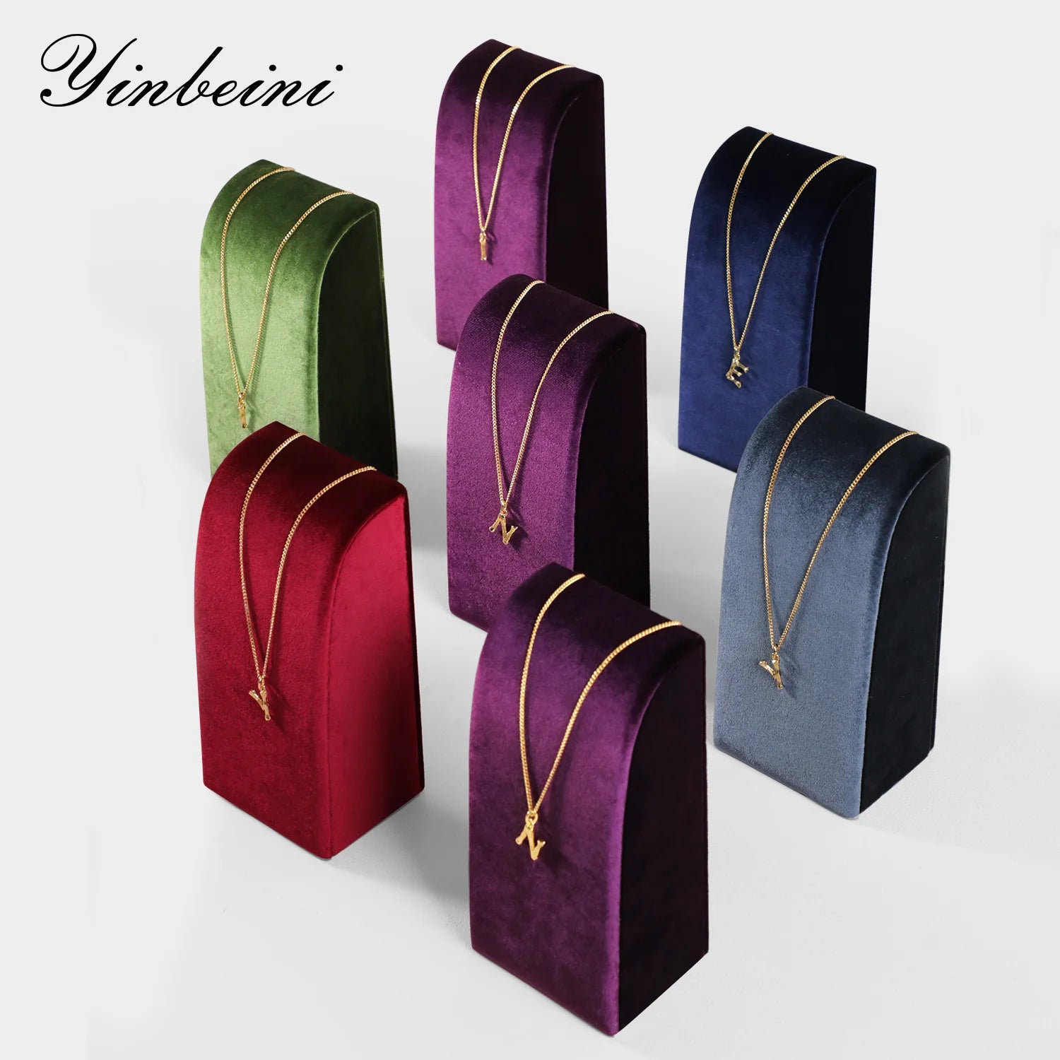 Présentoir Collier Velours Vertical Multicolore