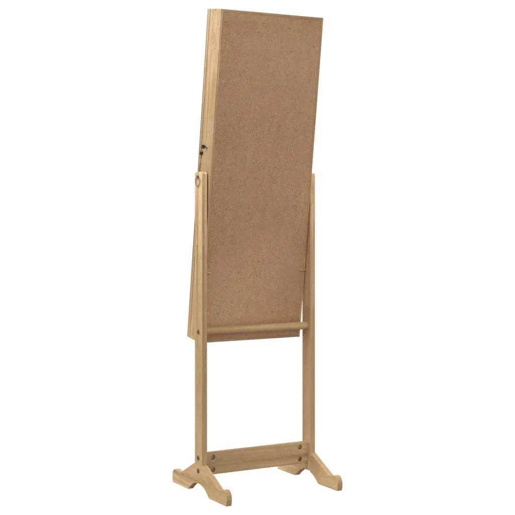 Boîte Bijoux Bois Rotative Sur Pied Miroir