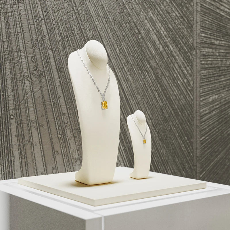 Buste Collier Cou Microfibre Présentation Vitrine