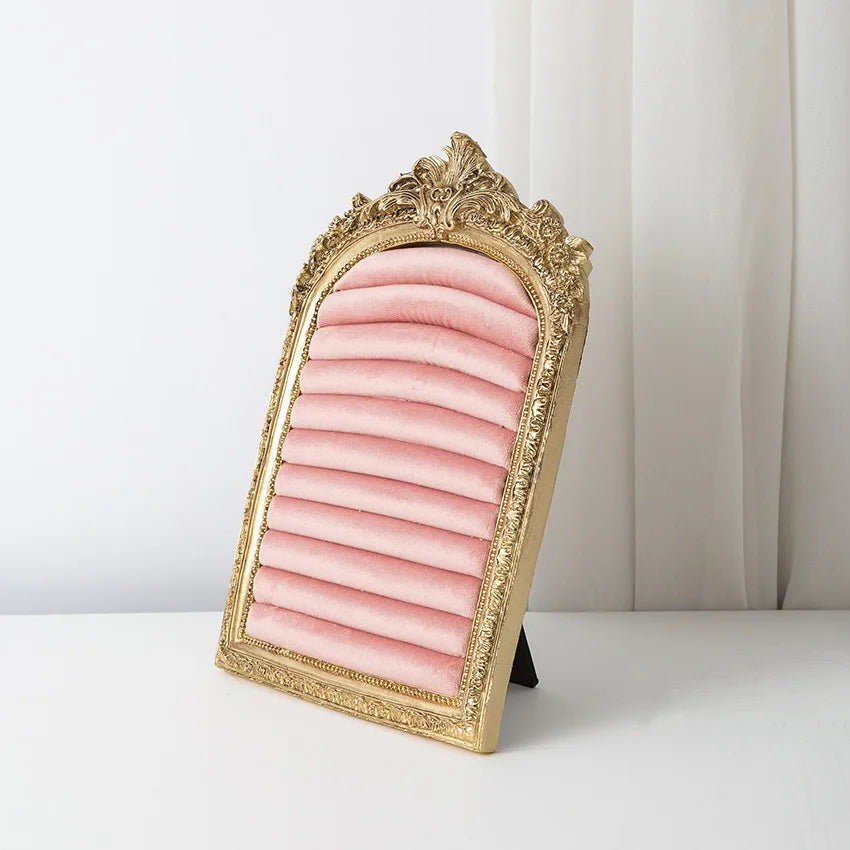 Porte Bijoux Cadre Bois Sculpté Vitrine Originale