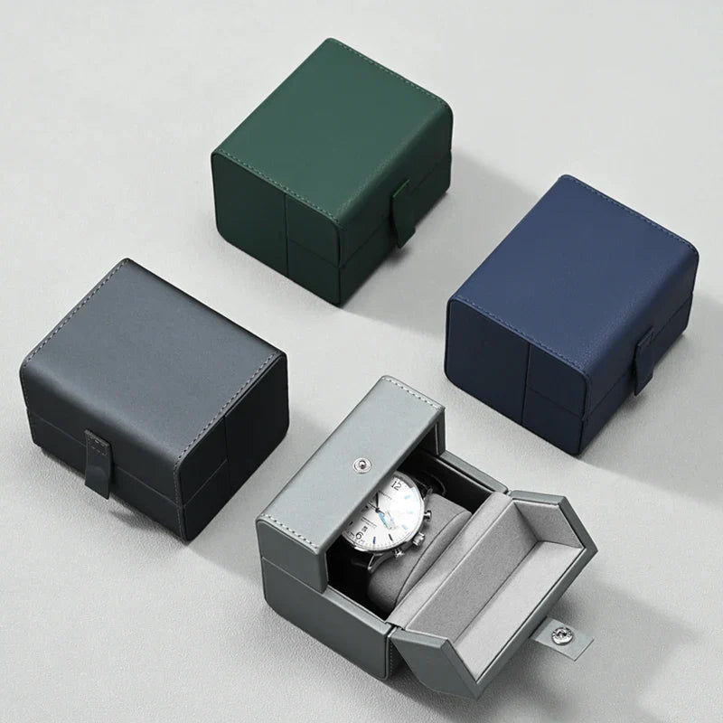 Boîte Montre Cuir Écrin Minimaliste Chic