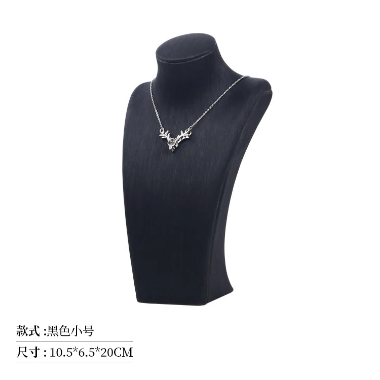 Buste Collier Cuir Premium Modulable Vitrine