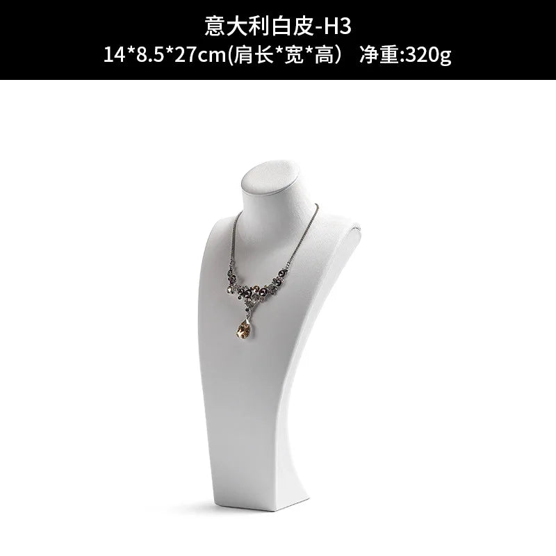 Buste Collier Cuir Premium Modulable Vitrine