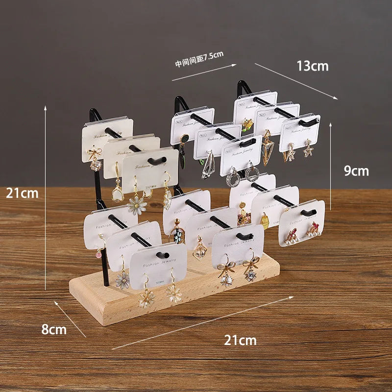 Porte Bijoux Bois Métal Crochet Multi Usages