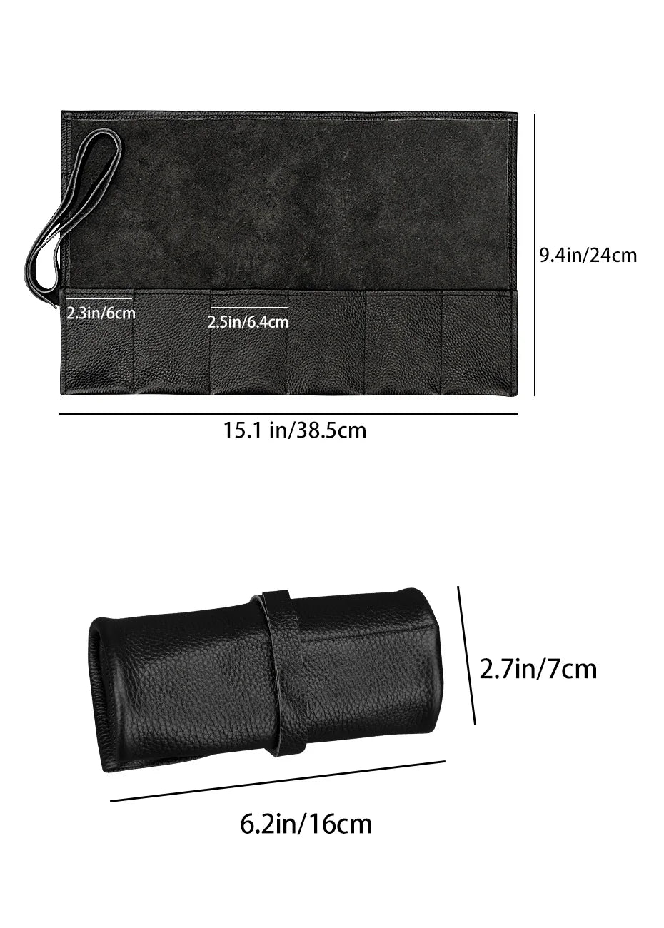 Etui Montre Cuir Enroulable Voyage 3 Places