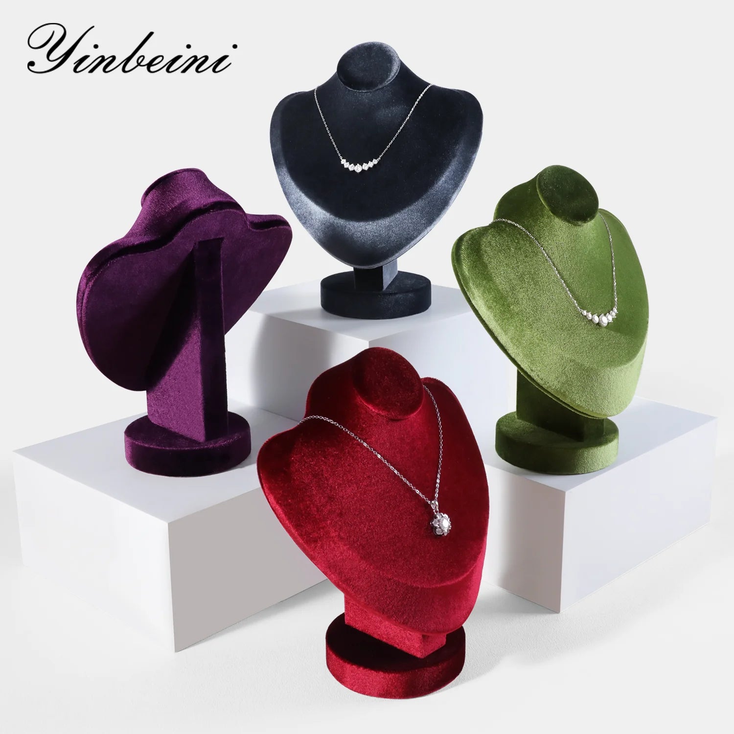 Buste Bijoux Velours Mannequin Vitrine Pendentif