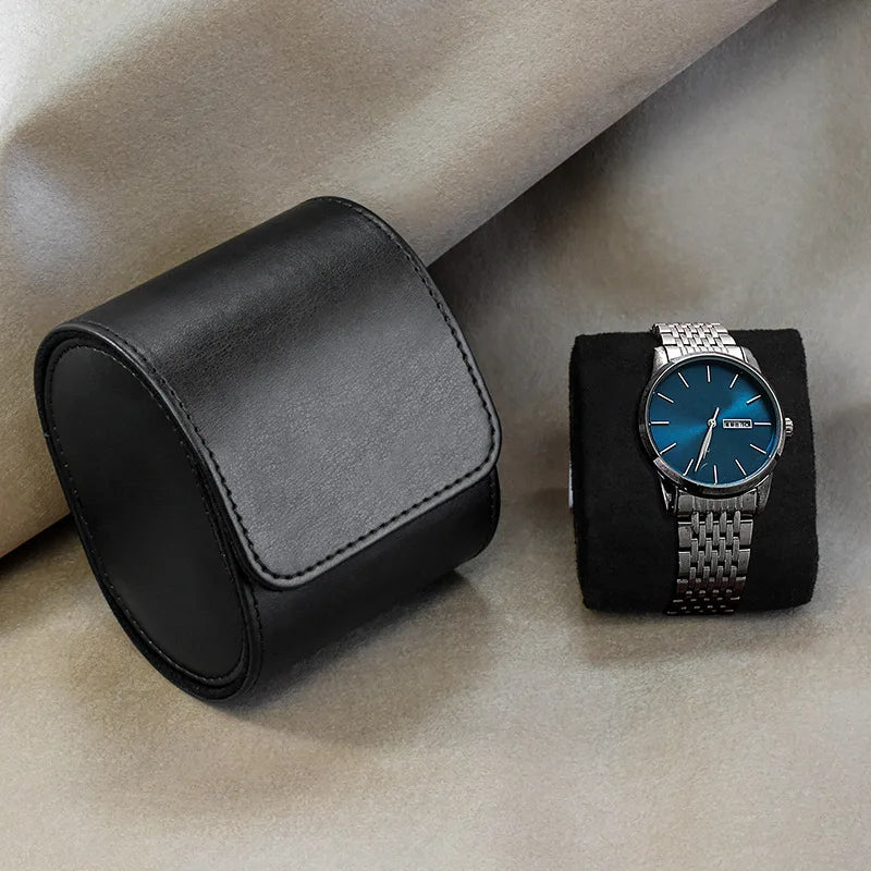 Étui Montre Cuir Voyage Rouleau 3 Emplacements