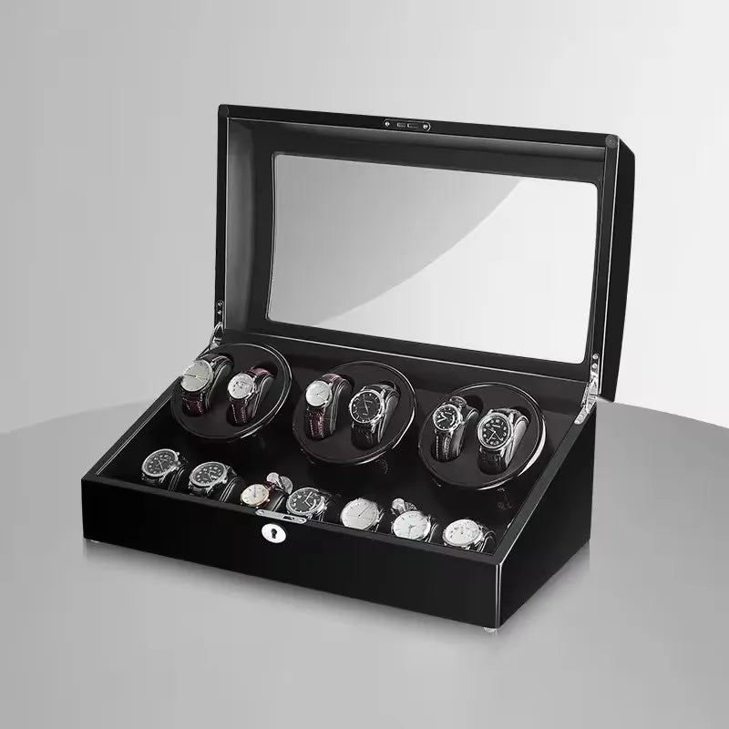 Remontoir Montre Bois Laqué 13 Places Luxe