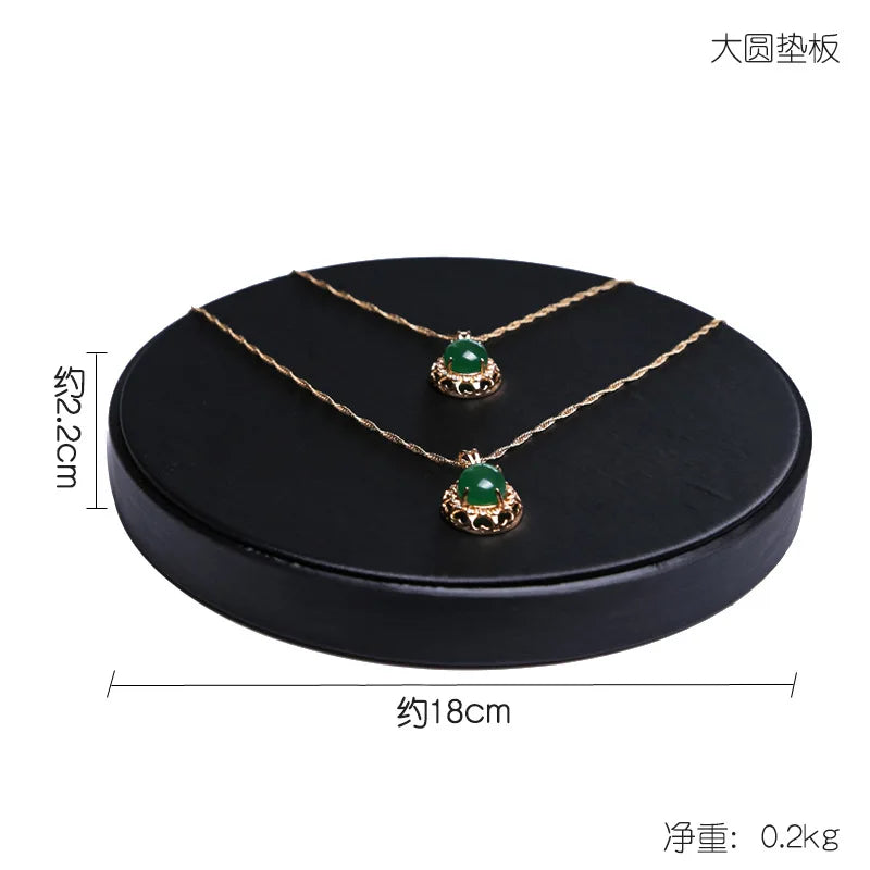 Buste Bijoux Cuir Noir Modulable Vitrine