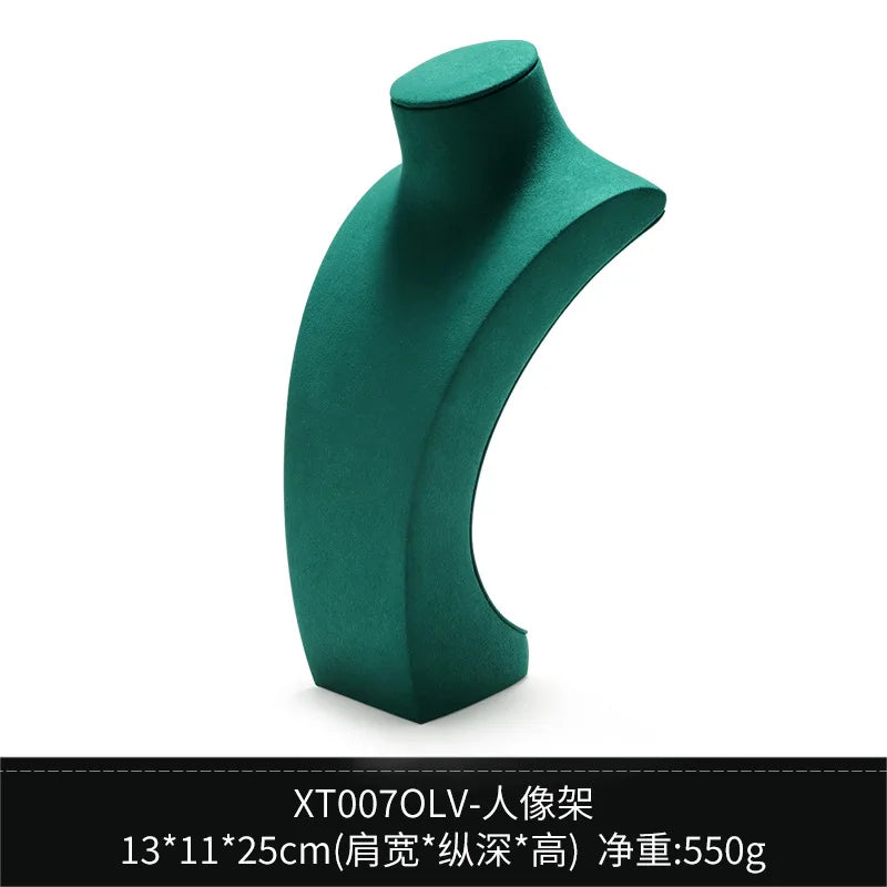 Présentoir Bijoux Velours Vert Premium Vitrine