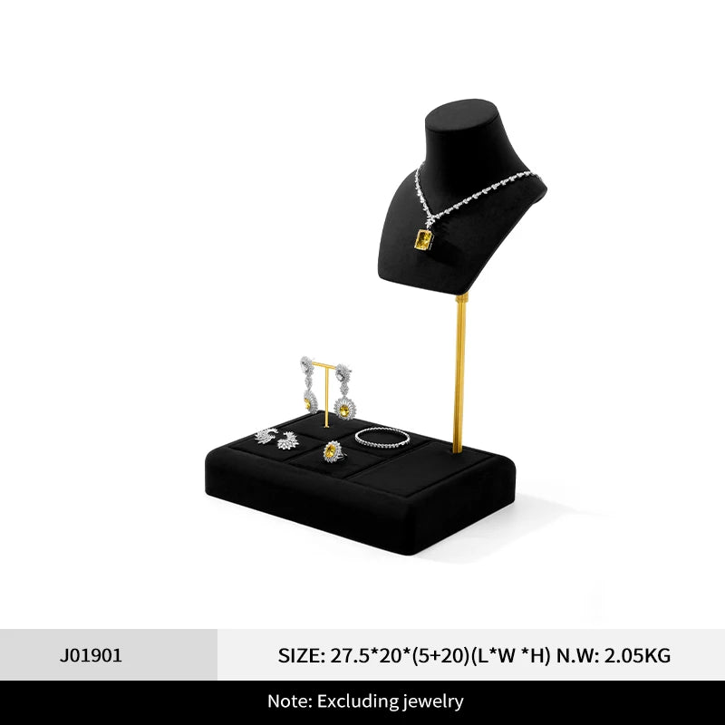 Présentoir Bijoux Microfibre Multifonction Combiné