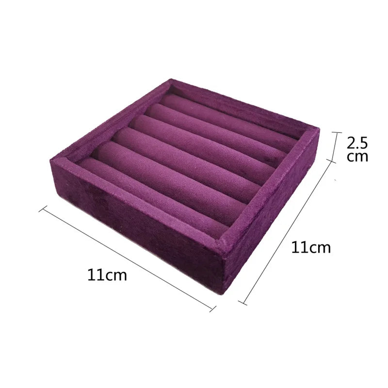 Plateau Bagues Velours Doux Organisateur Vitrine