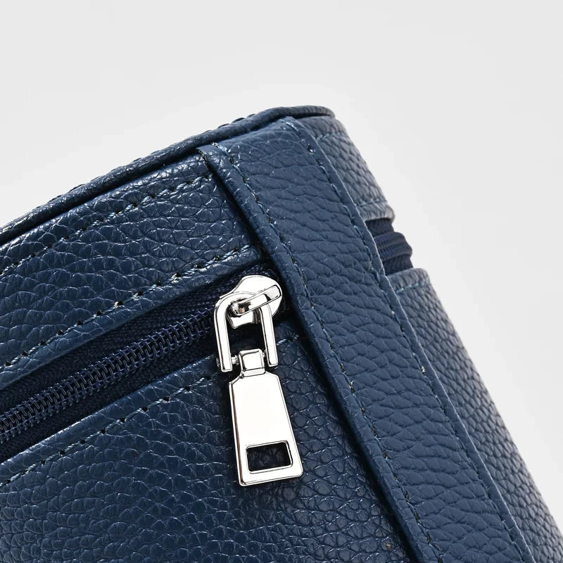 Boîte Montre Cuir Voyage Ronde Compact