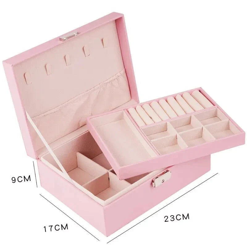 Boite a Bijoux Femme Velours Cuir Coffret Luxe