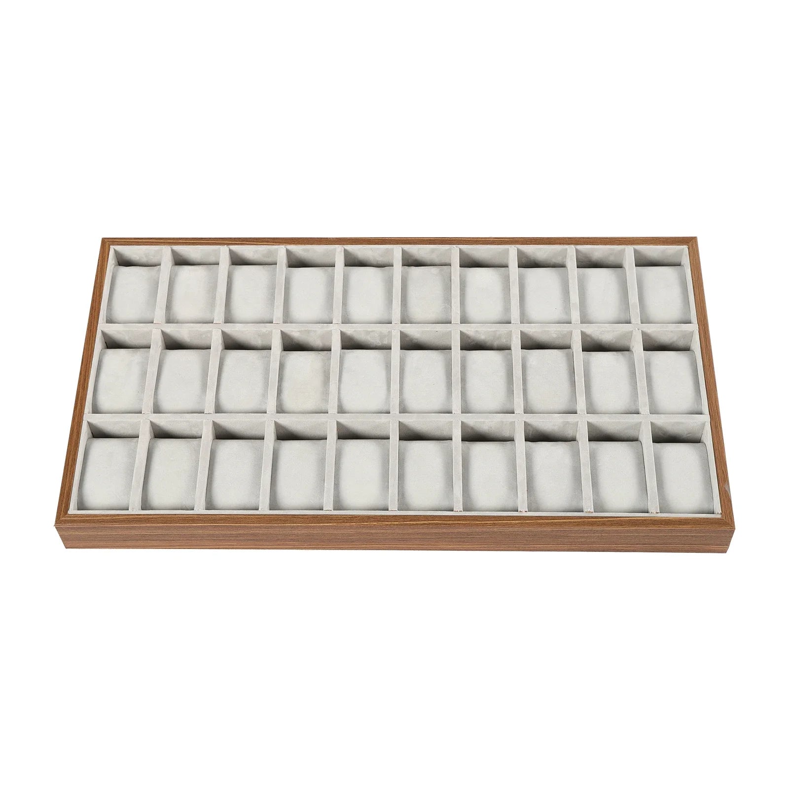 Boîte à Montres Bois MDF 30 Compartiments Velours