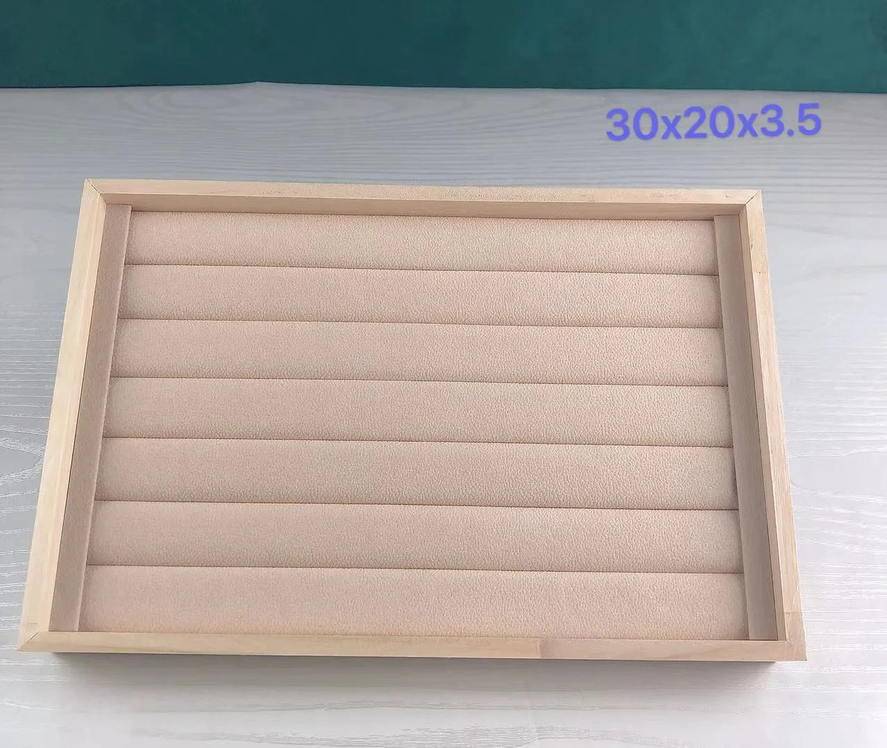 Plateau Bois Bagues Rangement Vitrine Bijoux