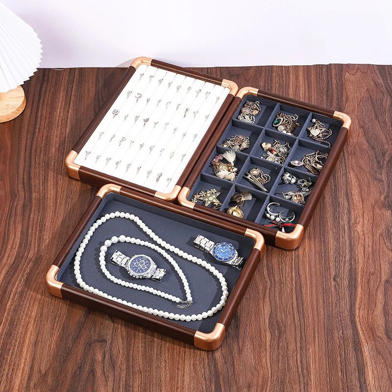 Plateau Bijoux Bois Noyer Multicolore Mixte