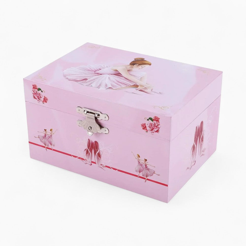 Boîte à Bijoux Danseuse Rose Coffret Bois