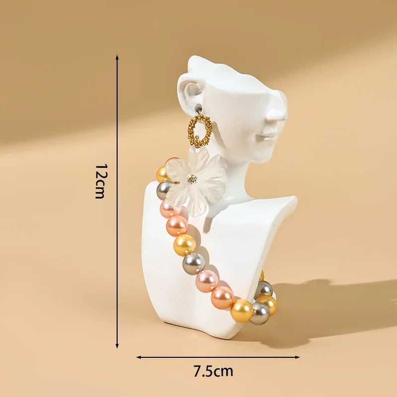 Buste Mannequin Résine Portrait Vitrine Bijoux