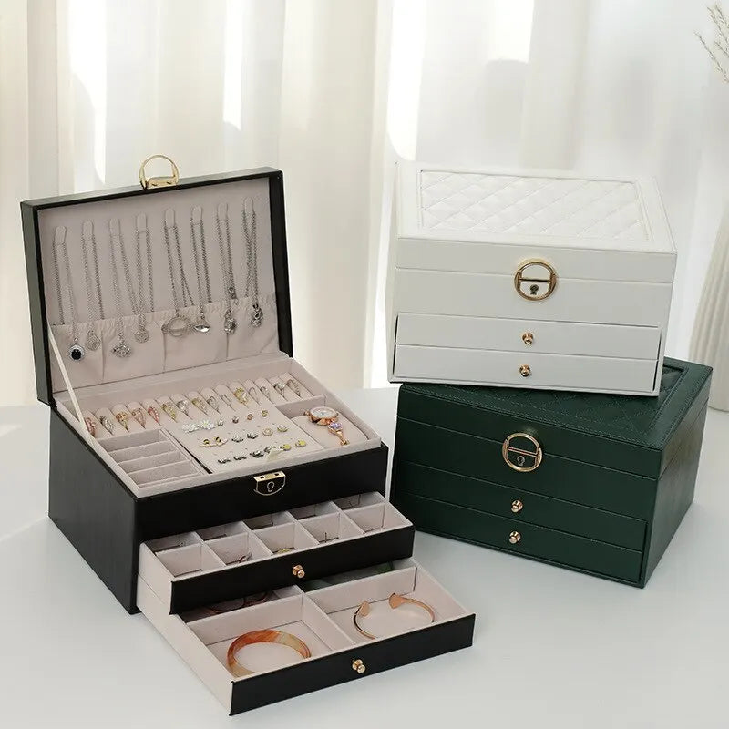 Boite a Bijoux Cuir Montres Rangement Organisateur
