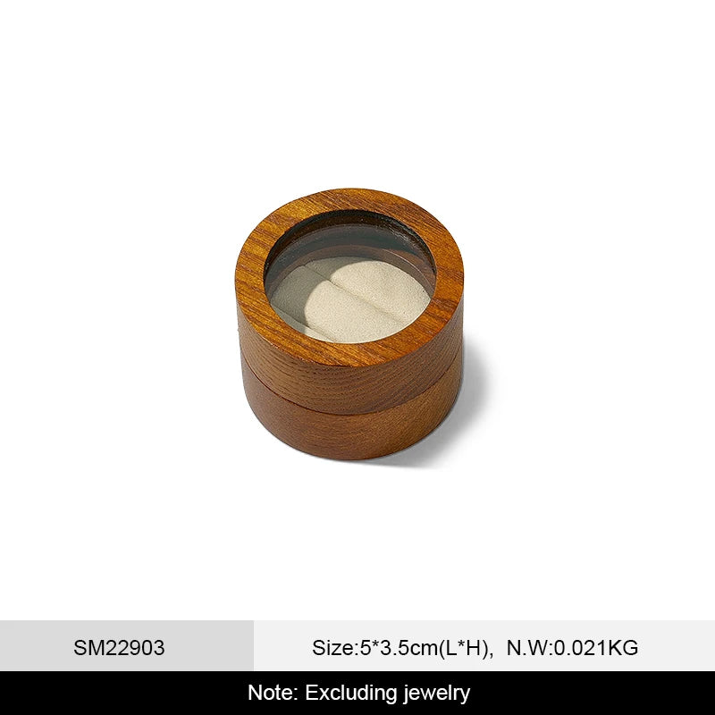Boîte Bague Bois Vintage Mariage Fiançailles Cadeau