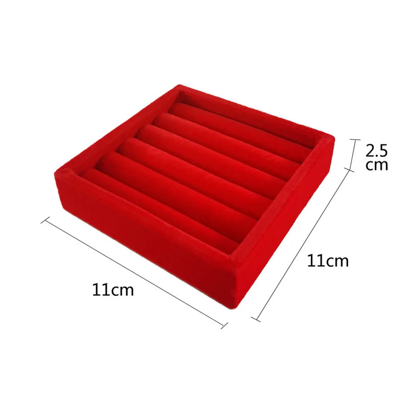 Plateau Bagues Velours Doux Organisateur Vitrine