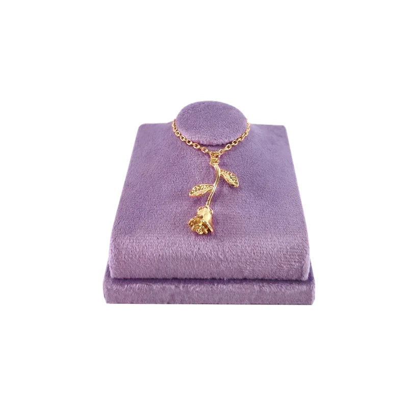 Présentoir Collier Velours Plat Luxe